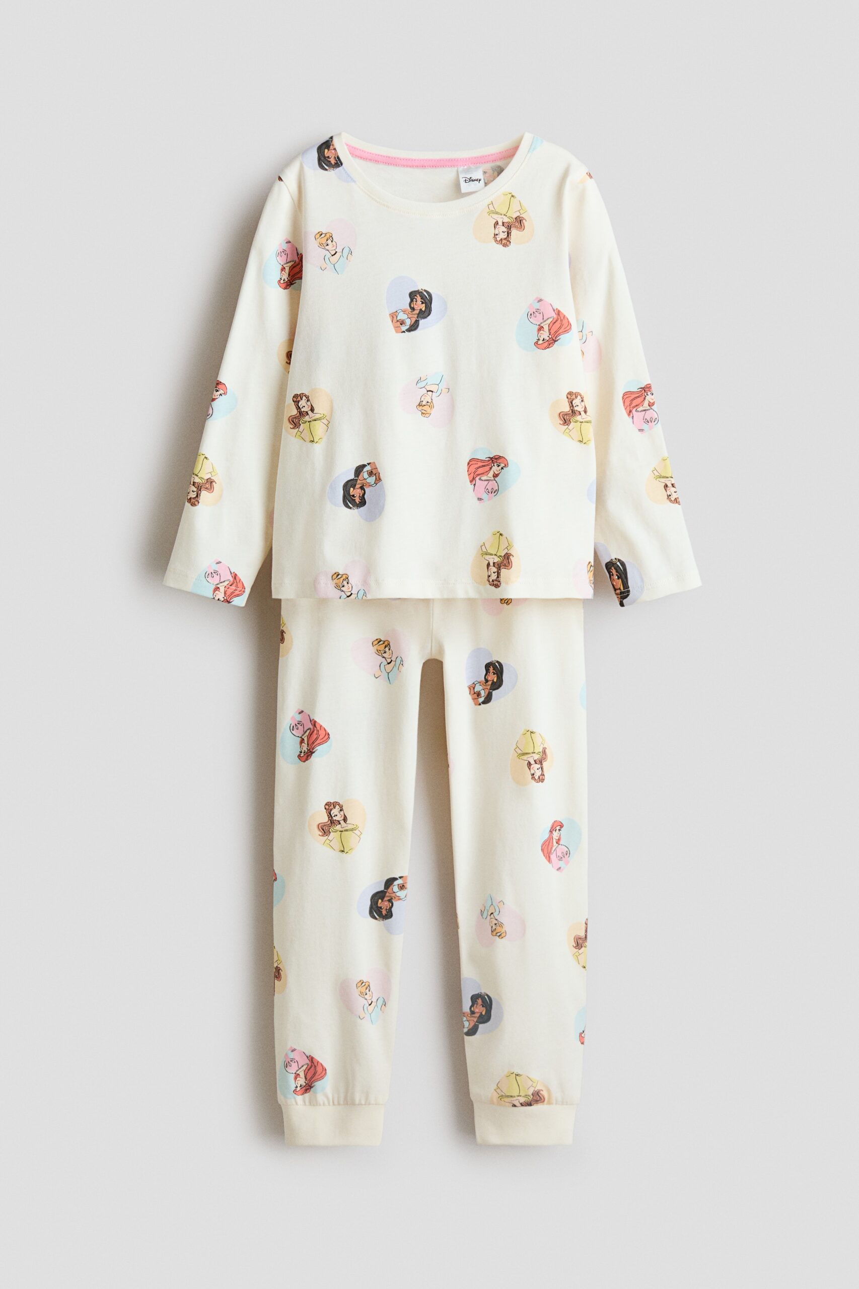 H & M - Tricot pyjama - Roomwit/Disney-Prinsessen
