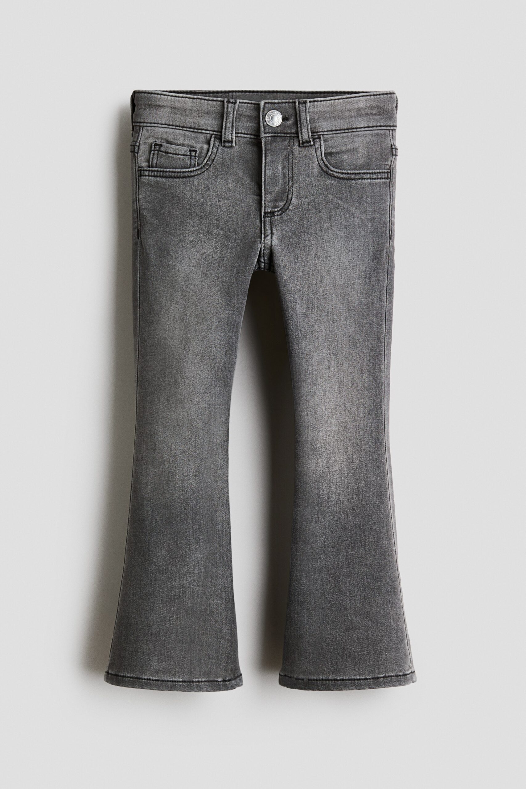 H & M - Super Soft Flared Leg Jeans - Denimgrijs