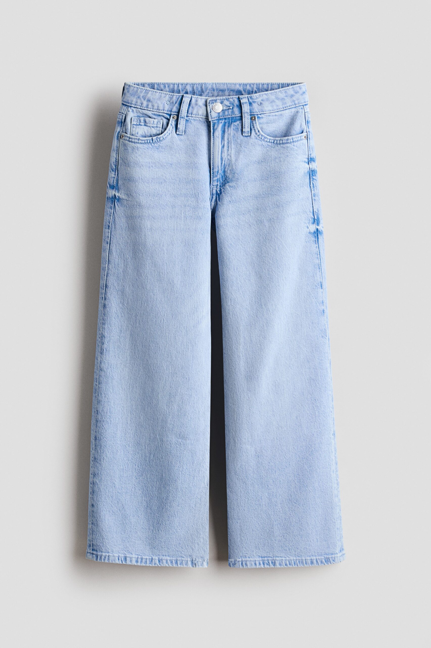 H & M - Wide Leg Jeans - Lichtblauw