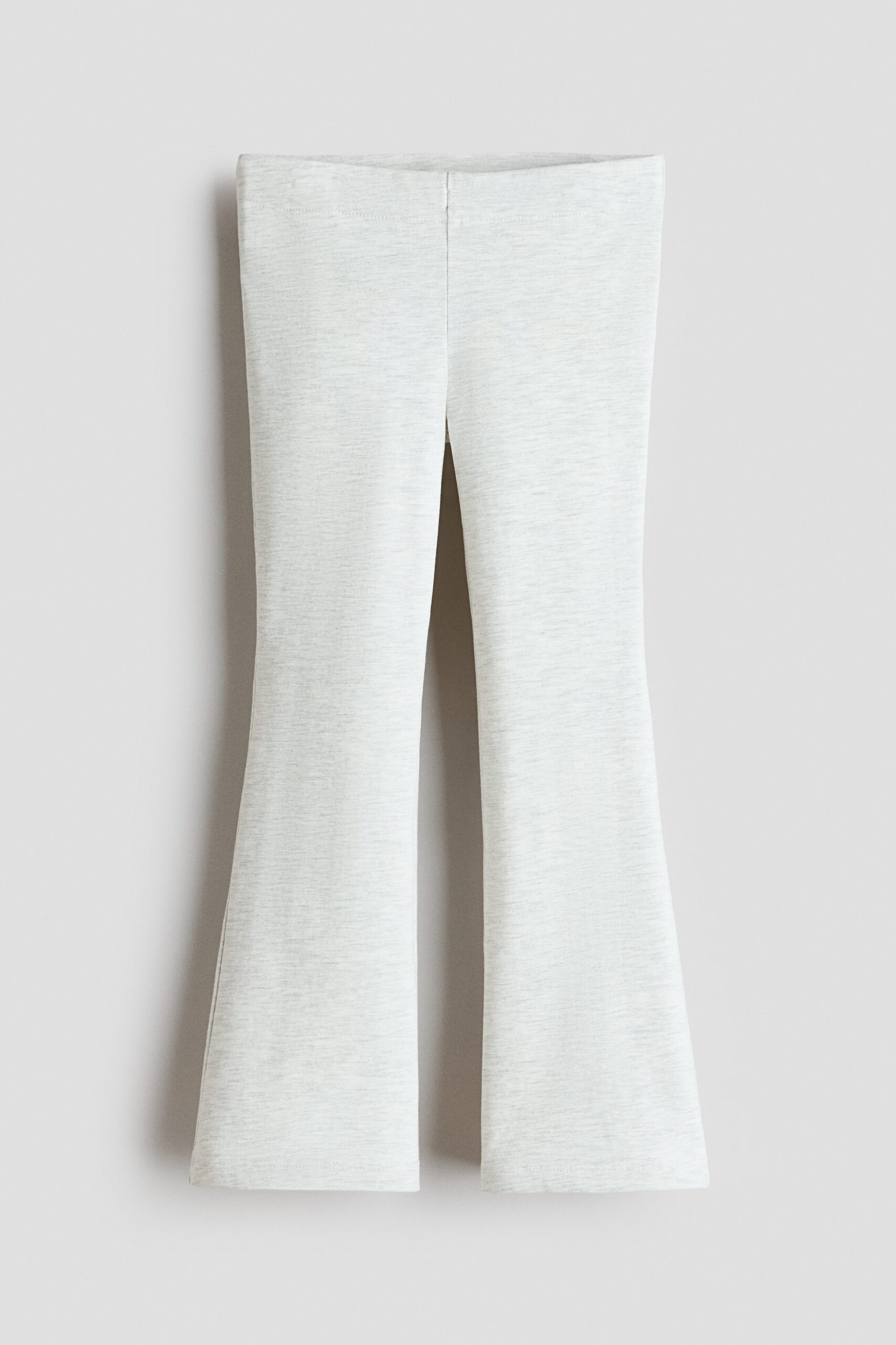 H & M - Flared katoenen legging - Lichtgrijs Gemêleerd