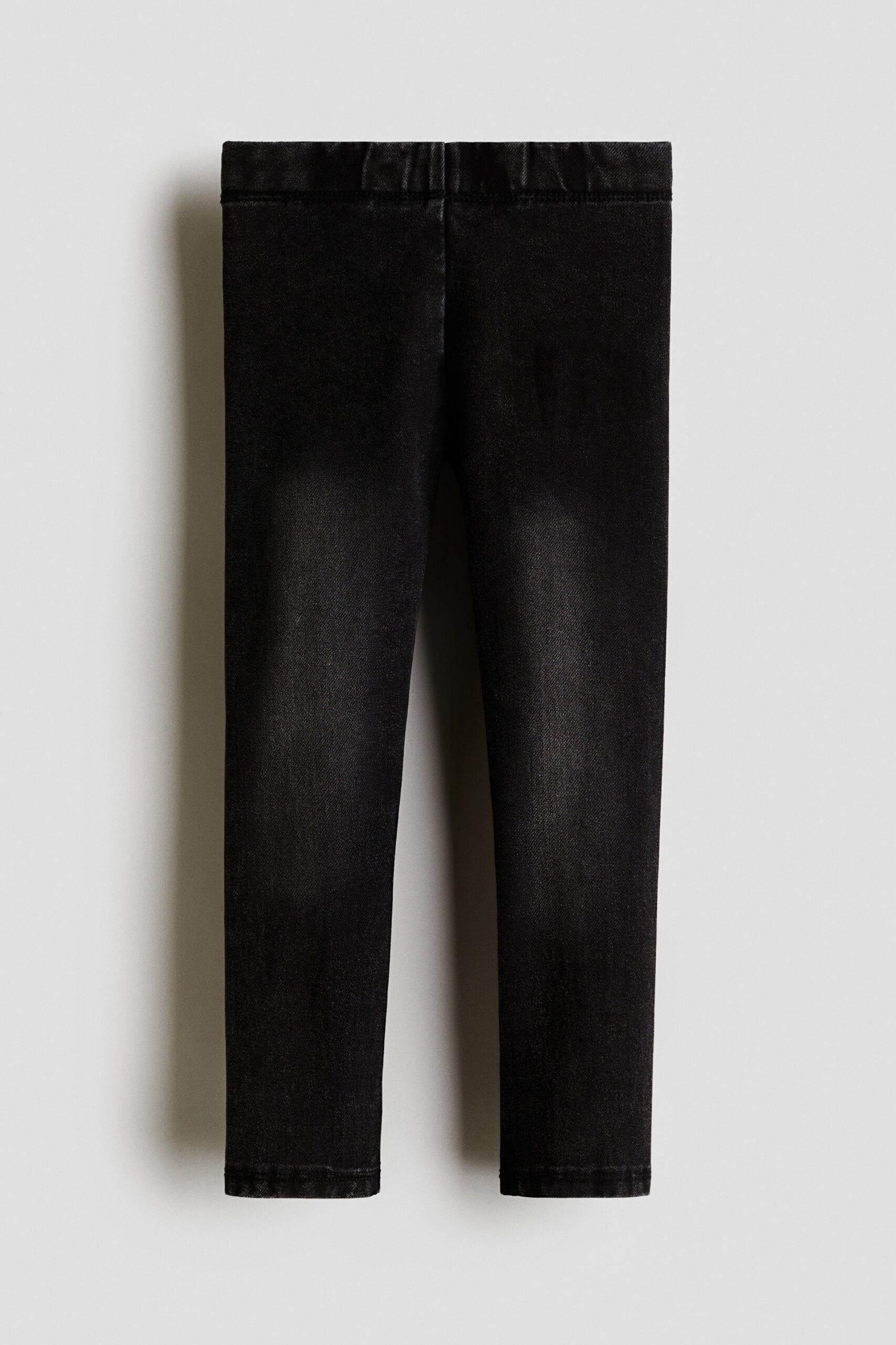H & M - Tricot legging met denimlook - Donkergrijs