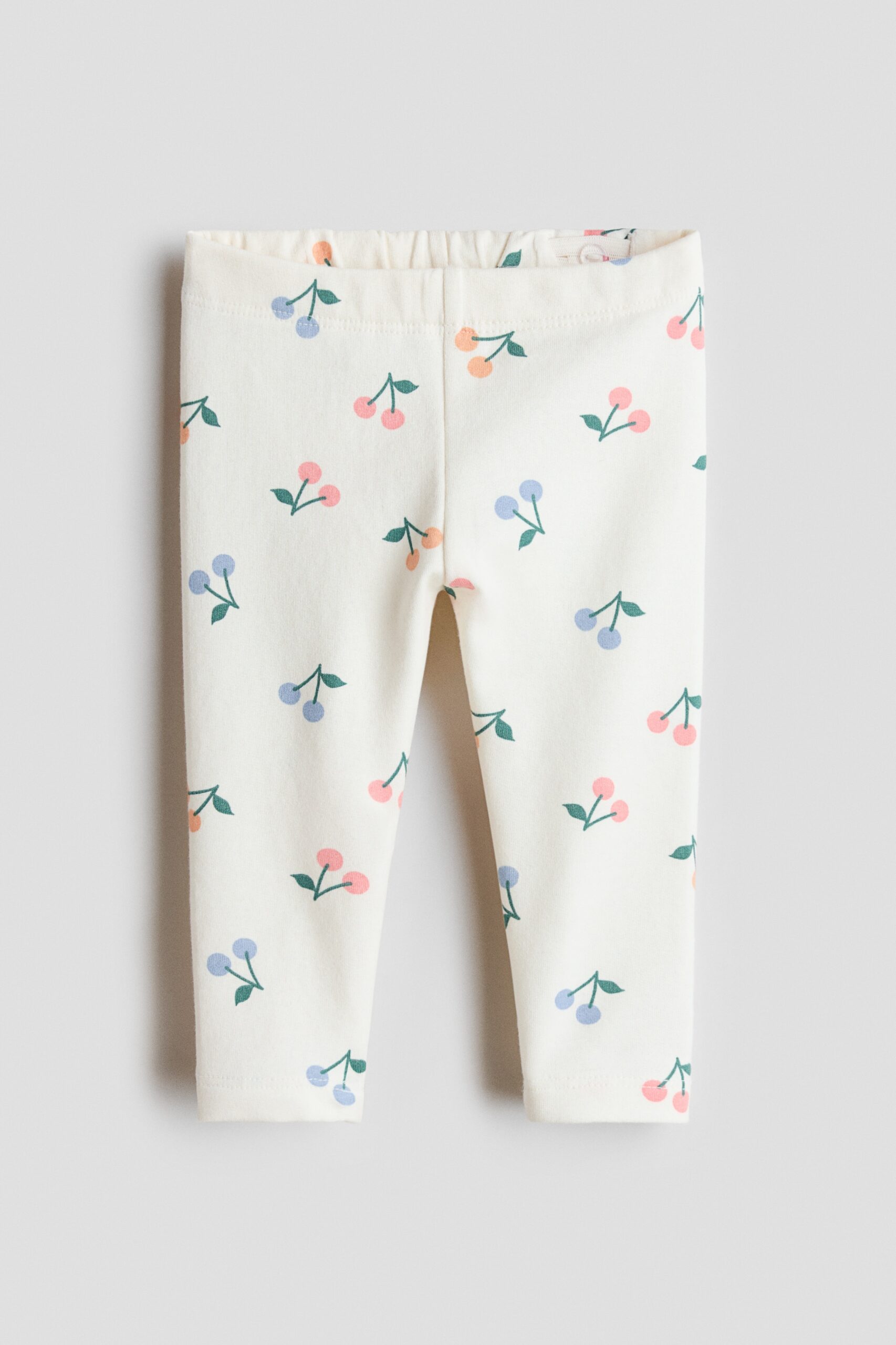H & M - Legging met geruwde binnenkant - Roomwit/Kersen