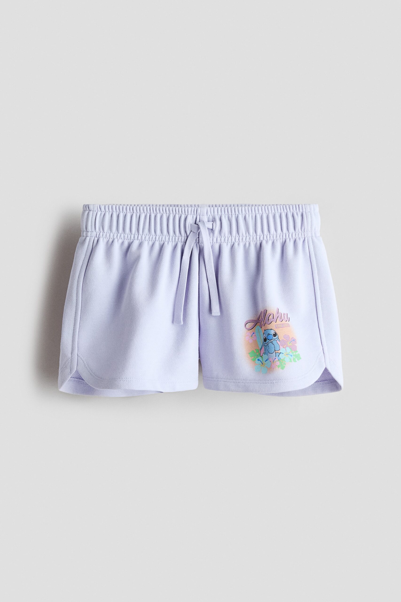 H & M - Sweatshort met print - Lichtpaars/Lilo & Stitch