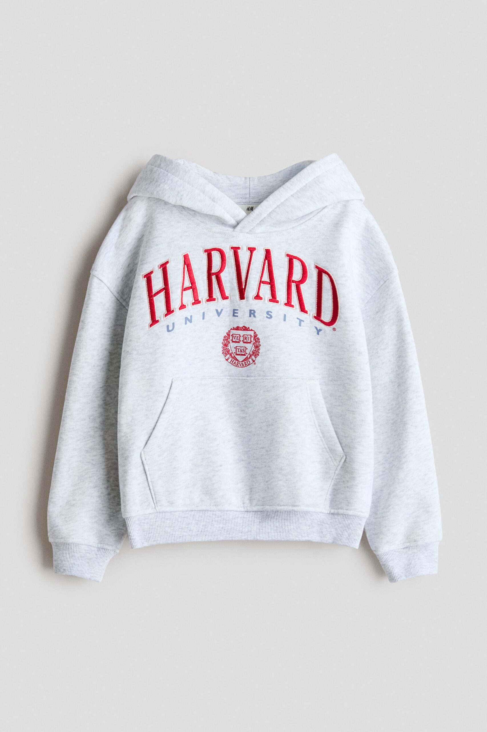H & M - Capuchonsweater met borduursel - Lichtgrijs/Harvard University