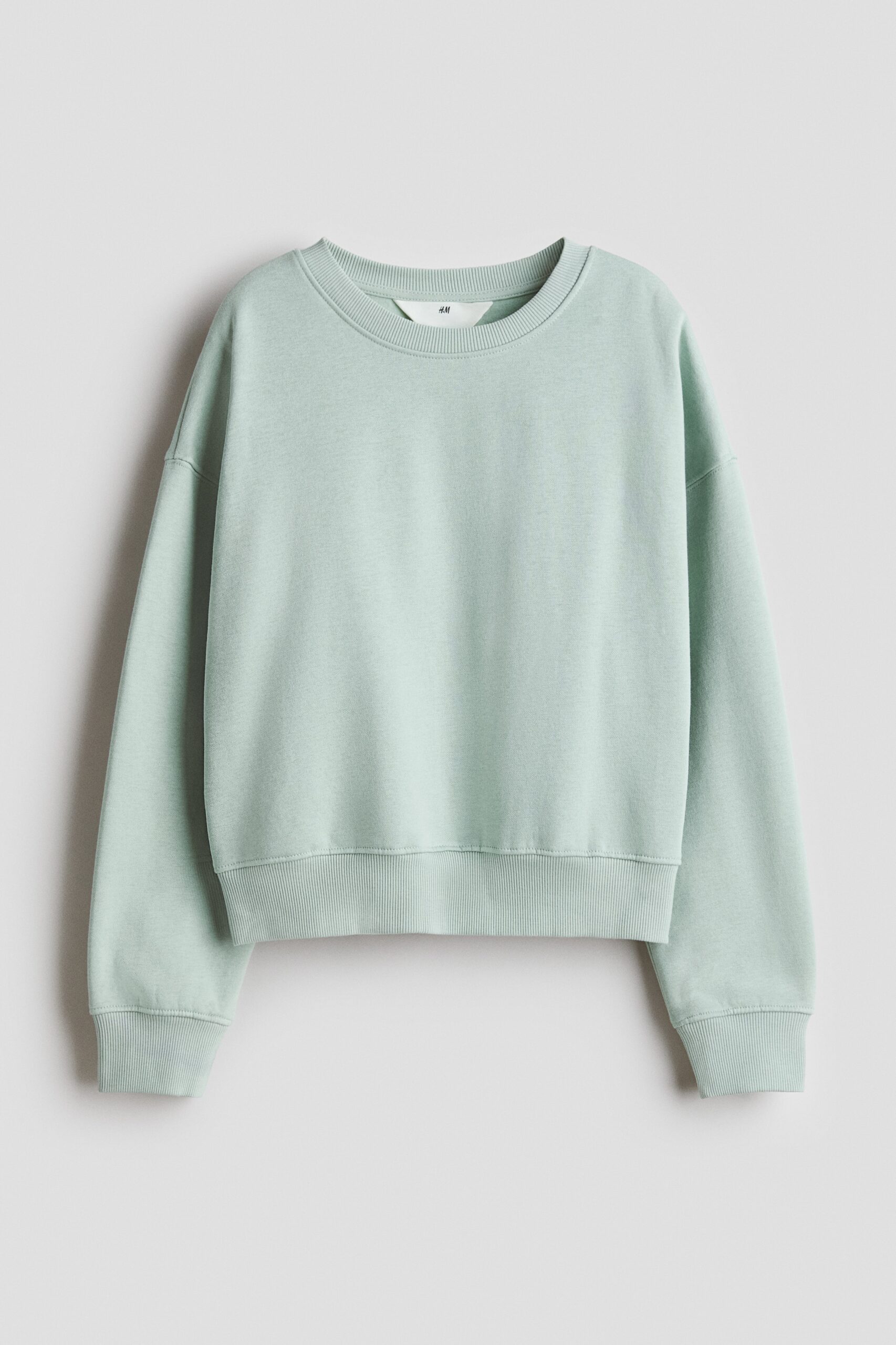 H & M - Sweater met ronde hals - Dusty Lichtgroen