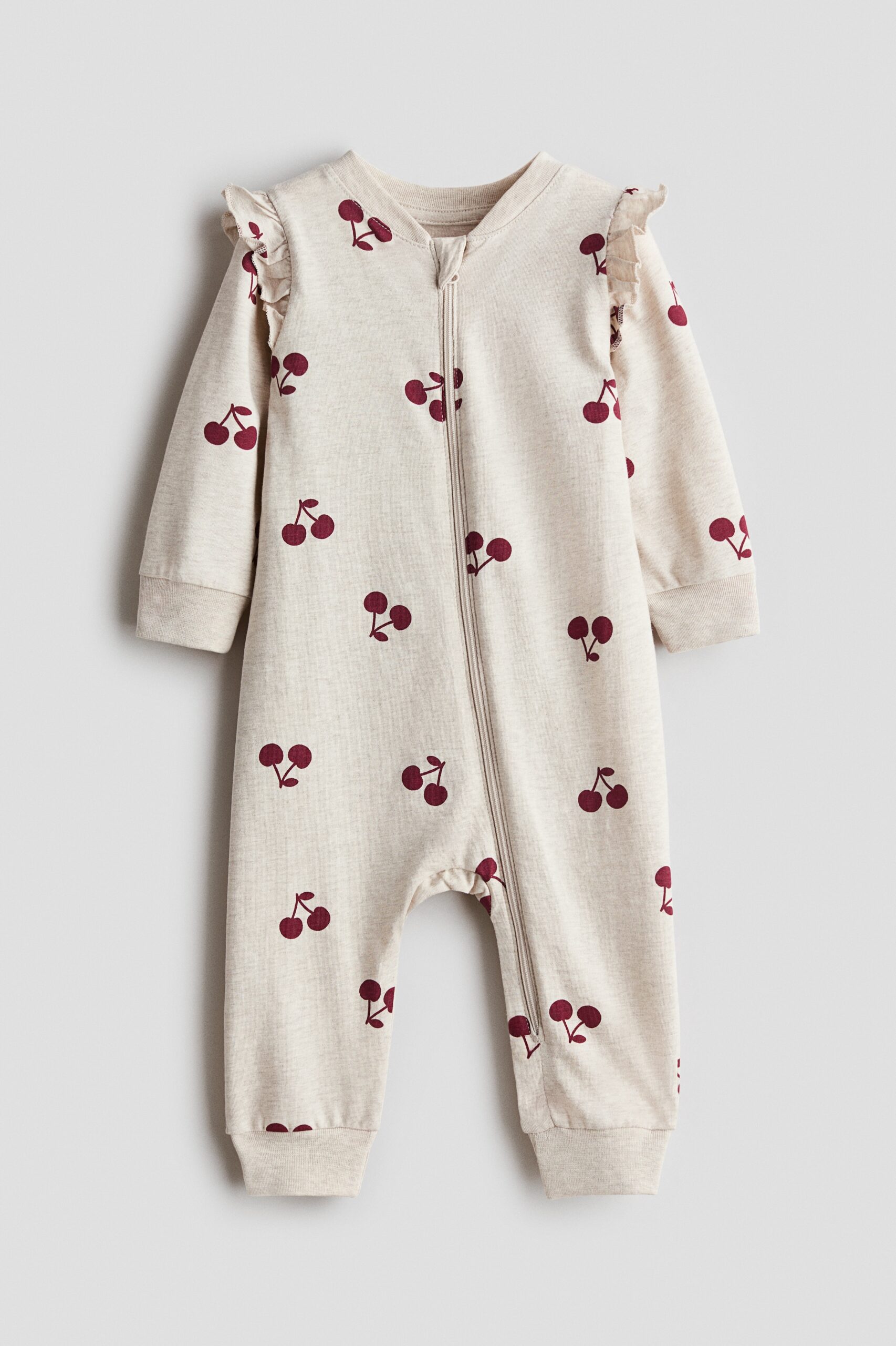 H & M - Pyjamapakje met print - Lichtbeige/Kersen