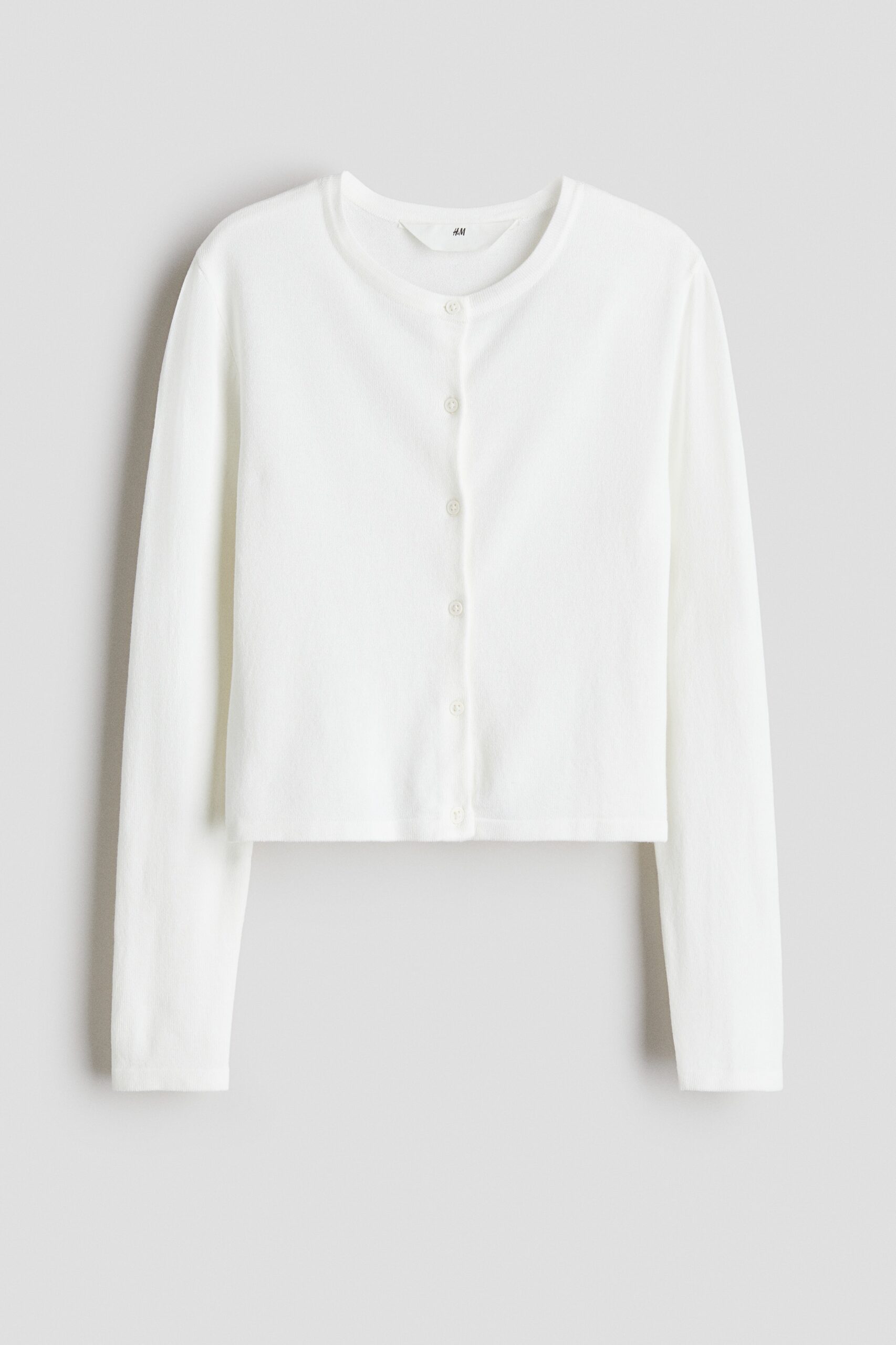 H & M - Fijngebreid vest - Wit