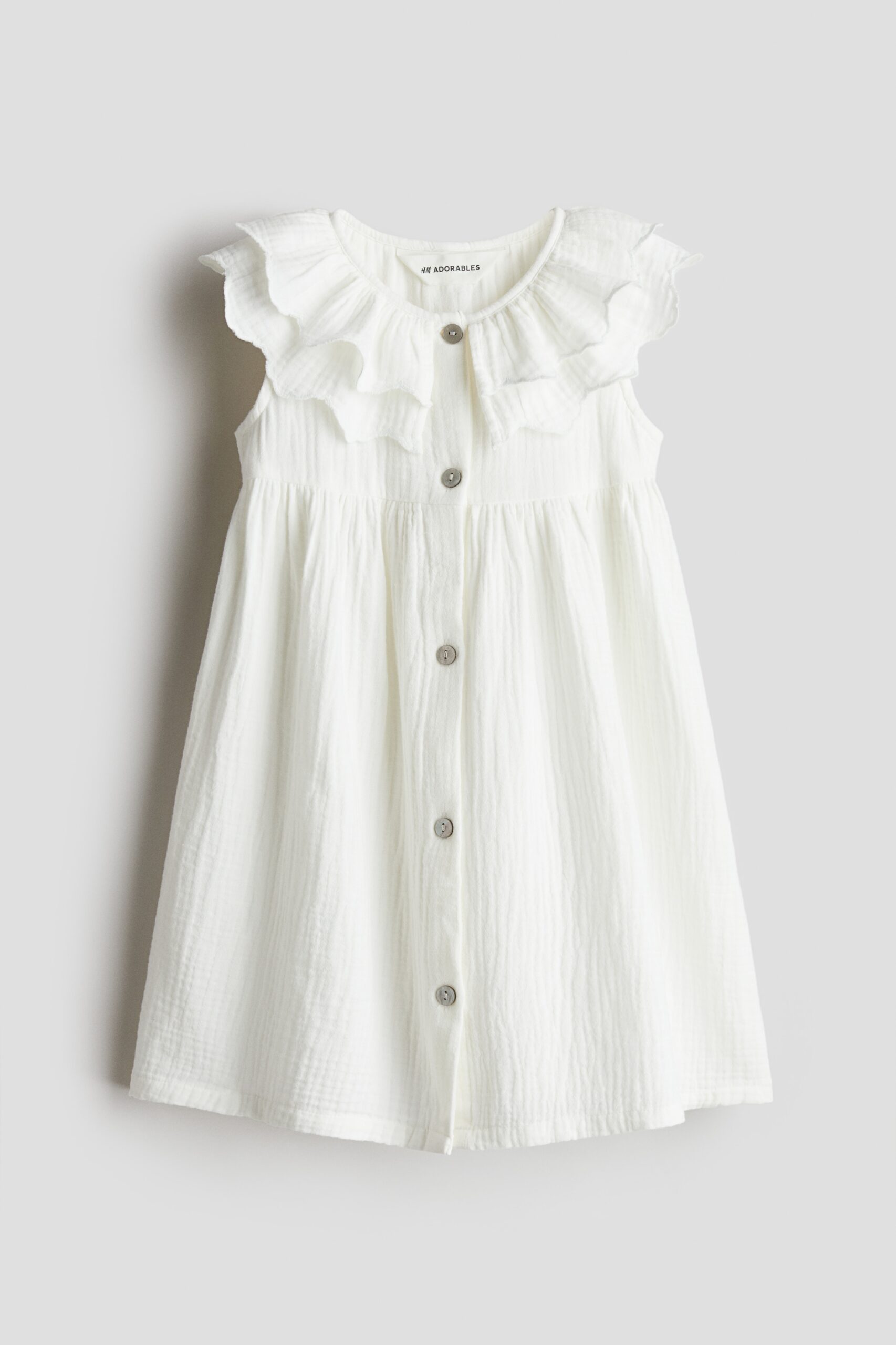 H & M - Jurk van katoenen mousseline - Wit