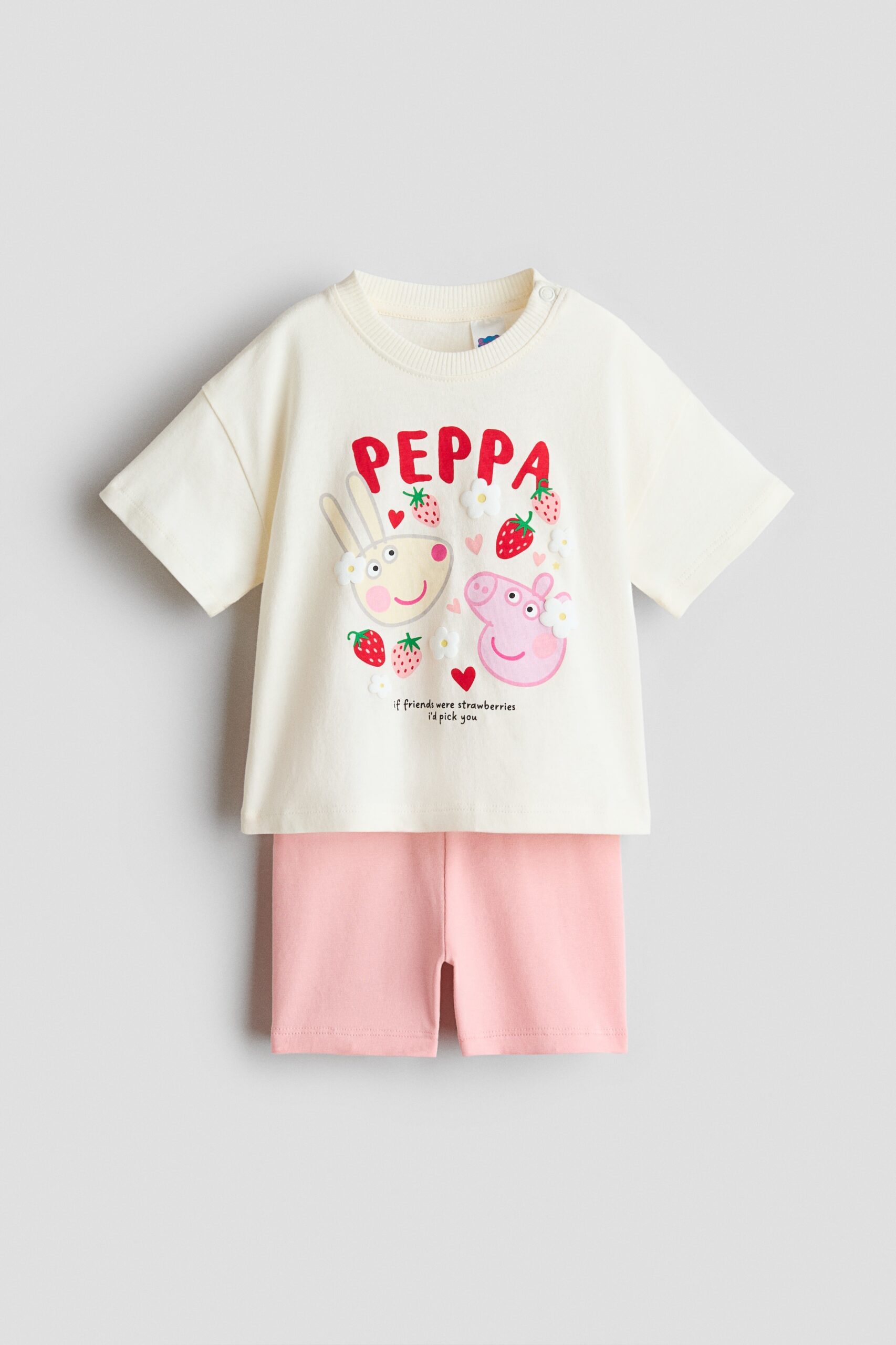 H & M - Tweedelige katoenen set met print - Roze/Peppa Big
