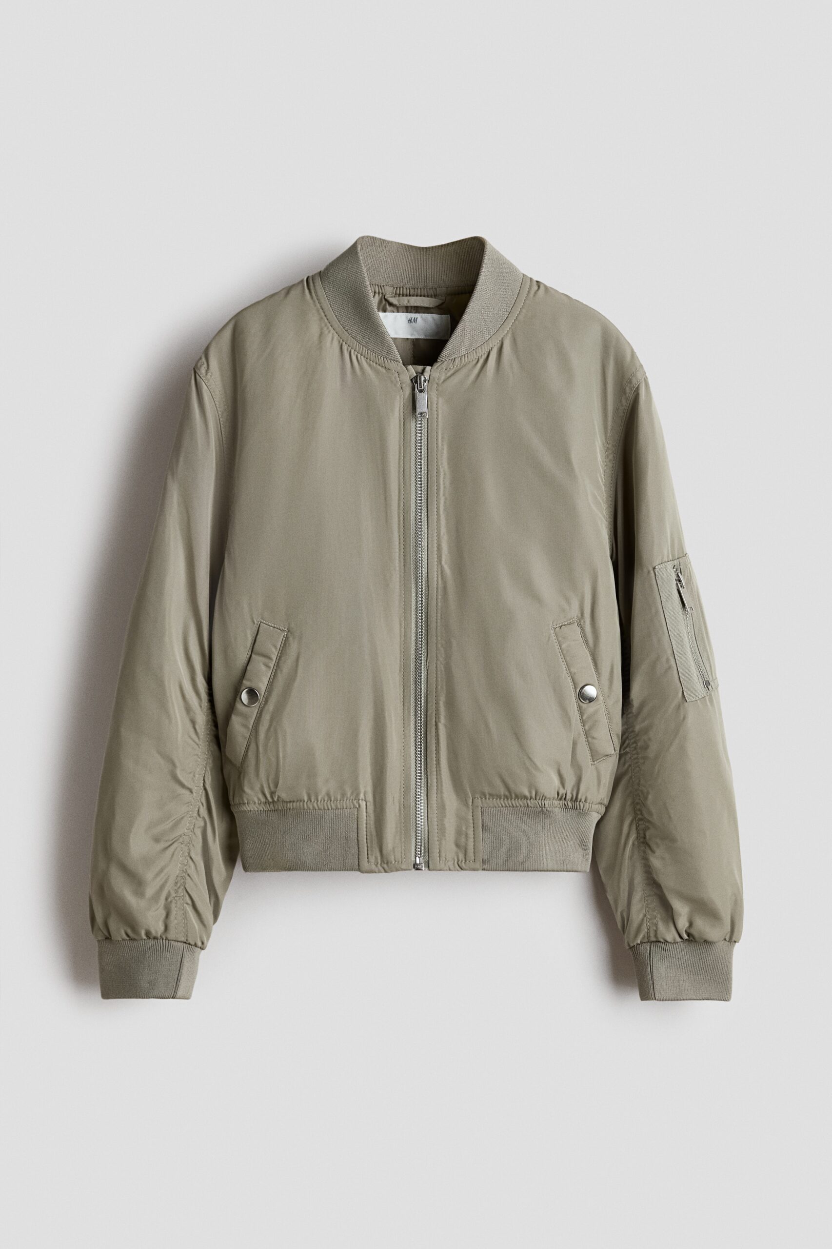 H & M - Gewatteerd pilotenjack - Kakigroen