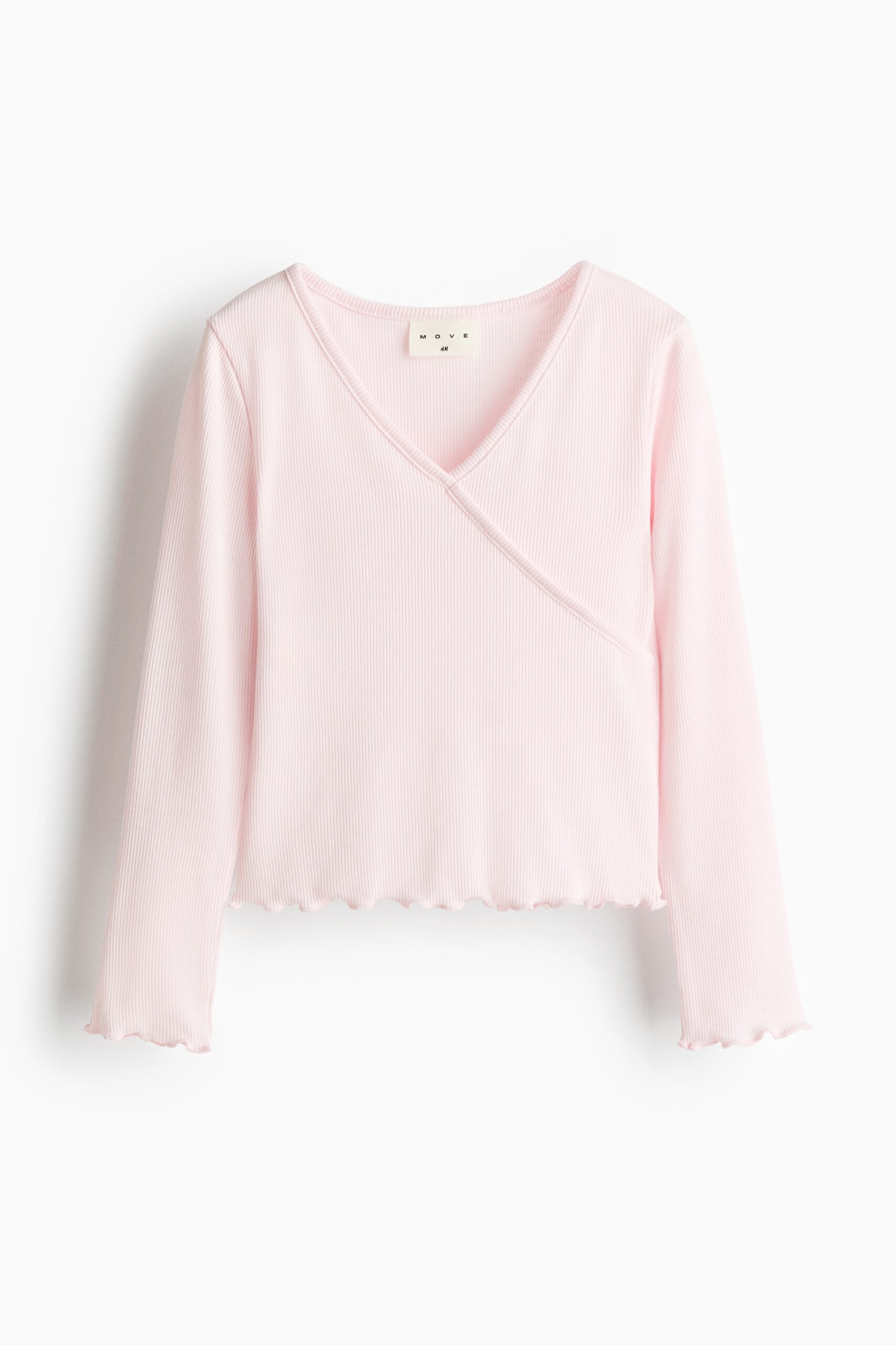 H & M - Sports wrapover top - Lichtroze