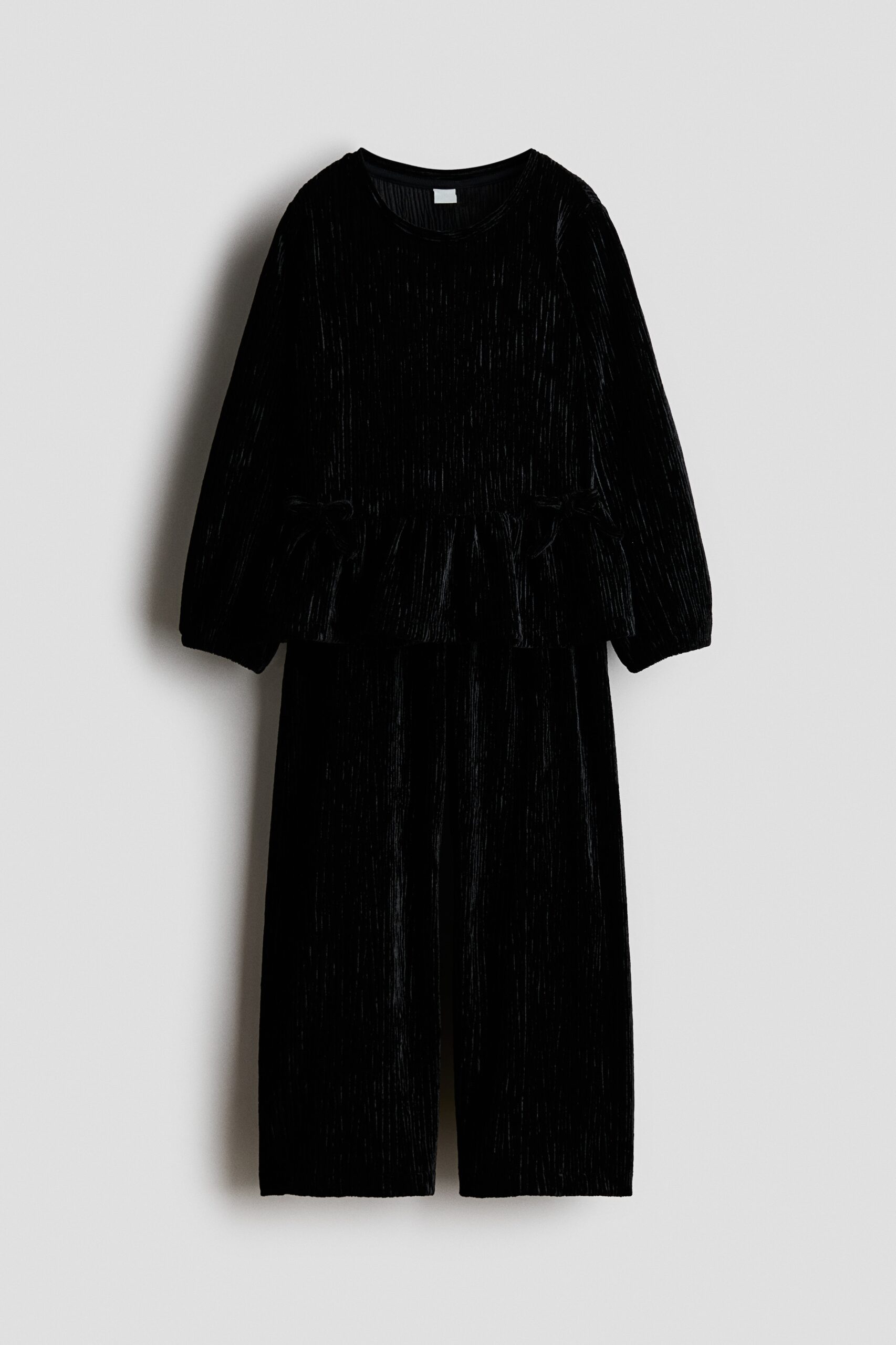 H & M - Tweedelige set van crinklevelours - Zwart