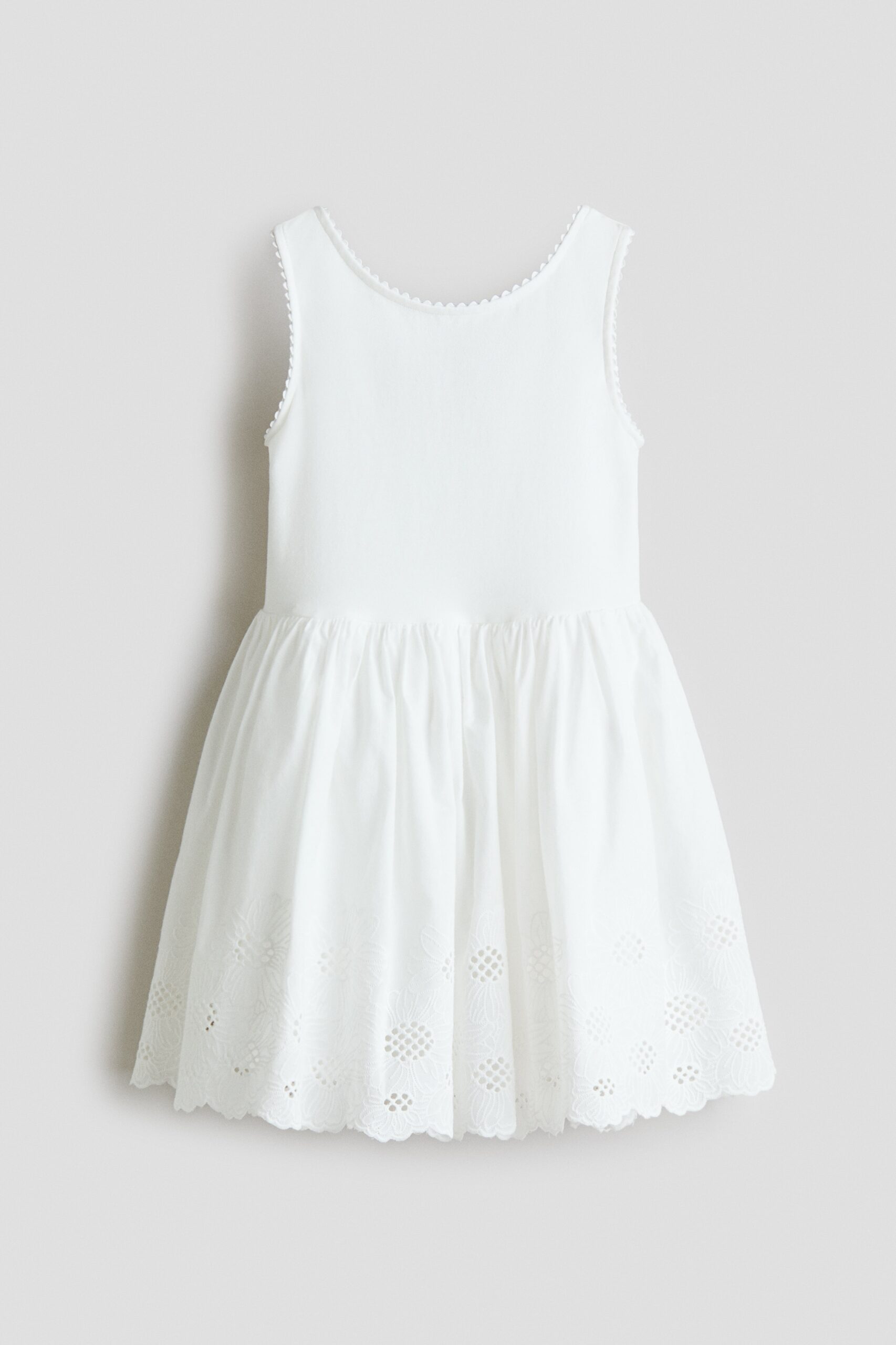 H & M - Katoenen jurk met broderie anglaise - White