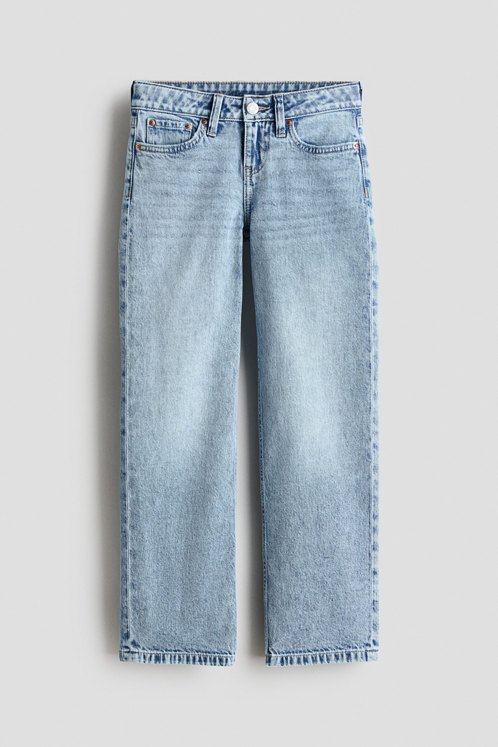 H & M - Straight Leg Jeans - Licht Denimblauw