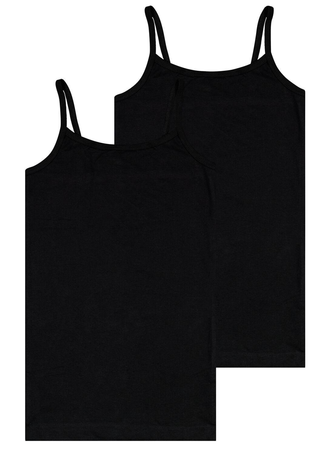 HEMA HEMA Kinder Hemden Katoen/stretch - 2 Stuks Zwart