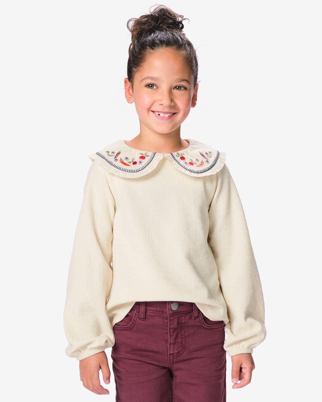 HEMA HEMA Kinder T-shirt Ecru