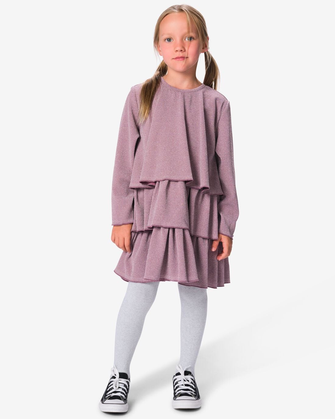 HEMA HEMA Kinderjurk Wijd Lichtpaars