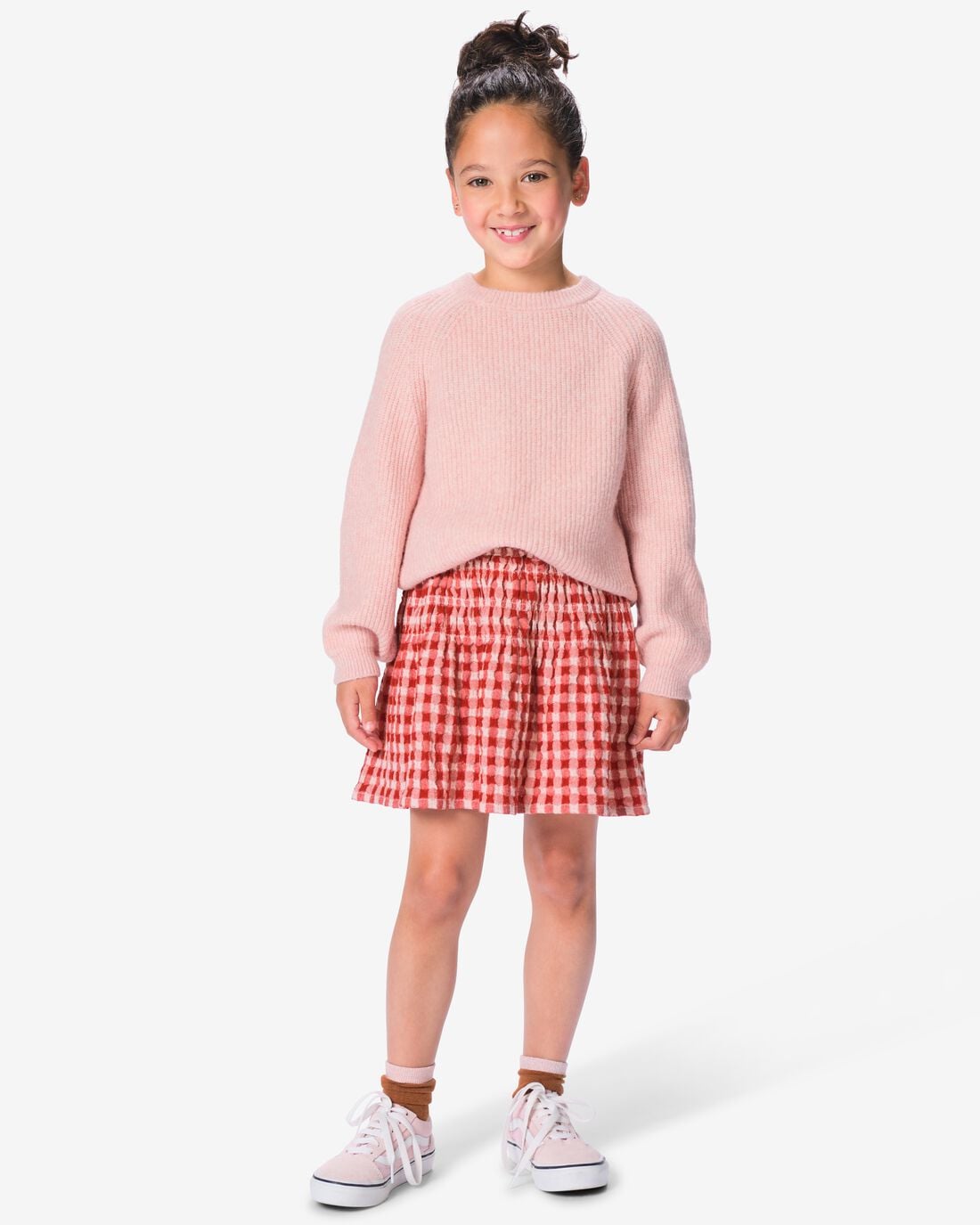 HEMA HEMA Kinderrok Ruiten Roze