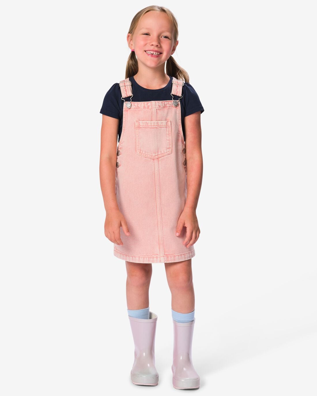 HEMA-HEMA-Kinderspijkerjurk-Roze